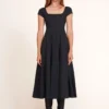 SHORT SLEEVE WELLS DRESS | BLACK