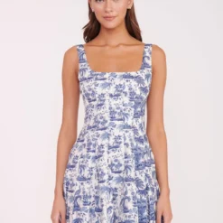 WELLS DRESS | BLUE TOILE 11 WELLS DRESS | BLUE TOILE -Outlet Attirion Store WELLS DRESS TOILE RESHOOT 01674 web