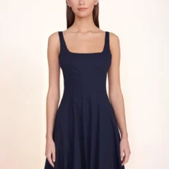 WELLS DRESS | NAVY -Outlet Attirion Store Wells Dress Navy 00122 web
