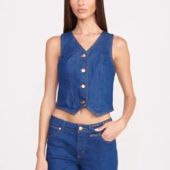 STAUD + WRANGLER THE VEST | DARK RINSE -Outlet Attirion Store Wrangler 0755 web