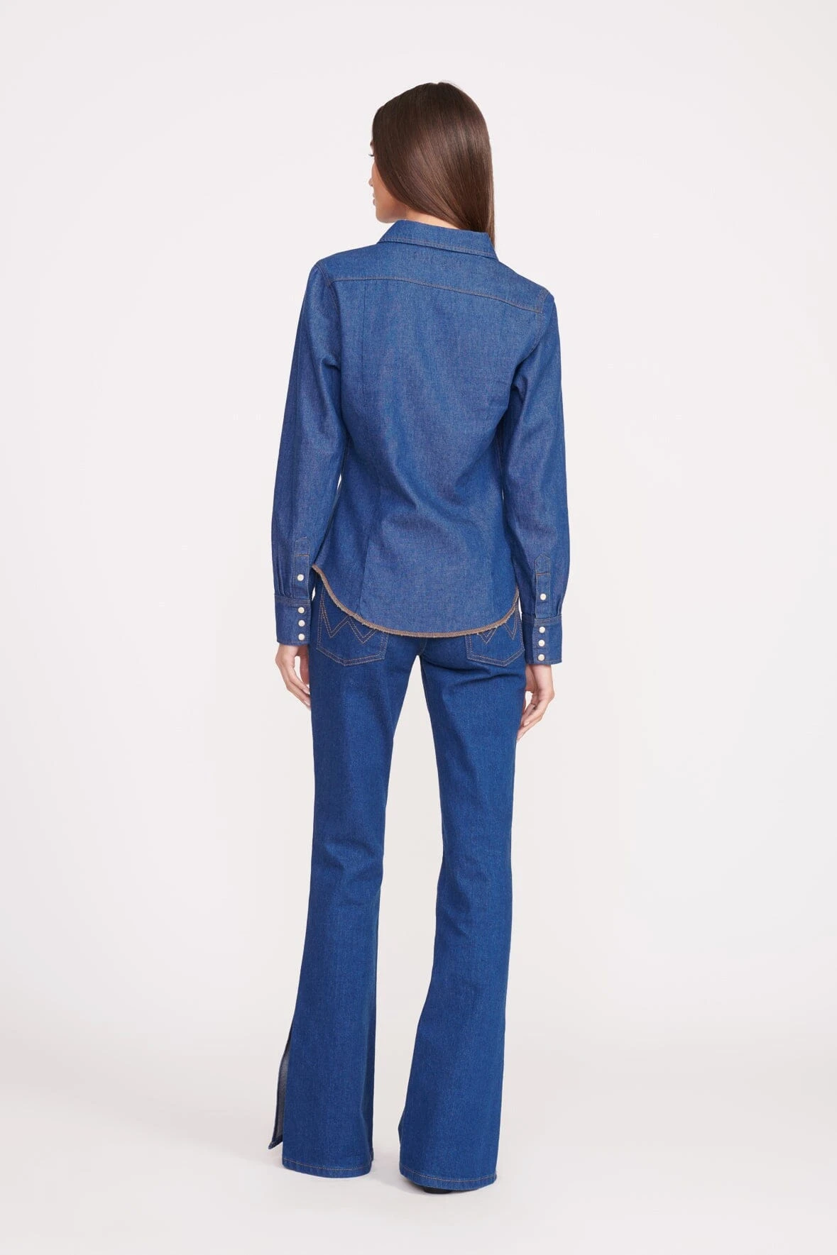 STAUD + WRANGLER THE WESTERN SHIRT | DARK RINSE 4 STAUD + WRANGLER THE WESTERN SHIRT | DARK RINSE - Image 4