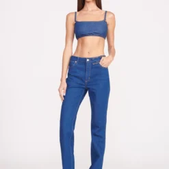 STAUD + WRANGLER THE STRAIGHT CUT JEAN | DARK RINSE -Outlet Attirion Store Wrangler 0876 web