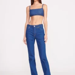 STAUD + WRANGLER THE STRAIGHT CUT JEAN | DARK RINSE