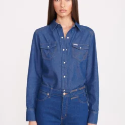 STAUD + WRANGLER THE WESTERN SHIRT | DARK RINSE 12 STAUD + WRANGLER THE WESTERN SHIRT | DARK RINSE -Outlet Attirion Store Wrangler 0972 web