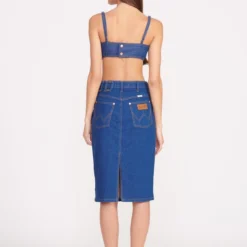 STAUD + WRANGLER THE PENCIL SKIRT | DARK RINSE 13 STAUD + WRANGLER THE PENCIL SKIRT | DARK RINSE -Outlet Attirion Store Wrangler 1051 web