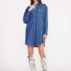 STAUD + WRANGLER THE OVERSIZED WESTERN | DARK RINSE