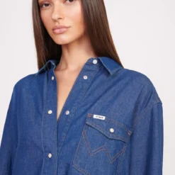 STAUD + WRANGLER THE OVERSIZED WESTERN | DARK RINSE -Outlet Attirion Store Wrangler 1116 web