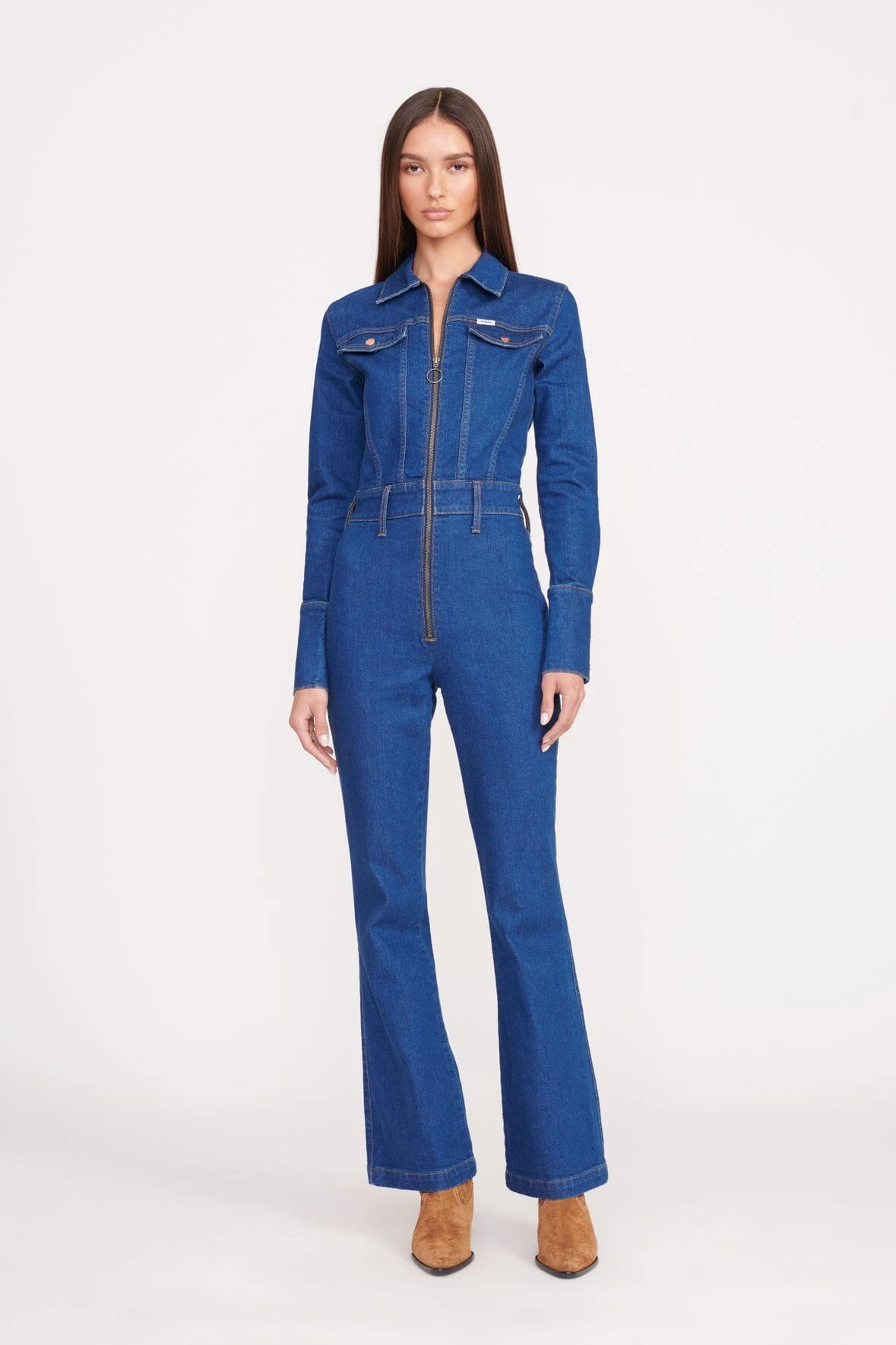 STAUD + WRANGLER THE BODY JUMPSUIT | DARK RINSE 1 STAUD + WRANGLER THE BODY JUMPSUIT | DARK RINSE