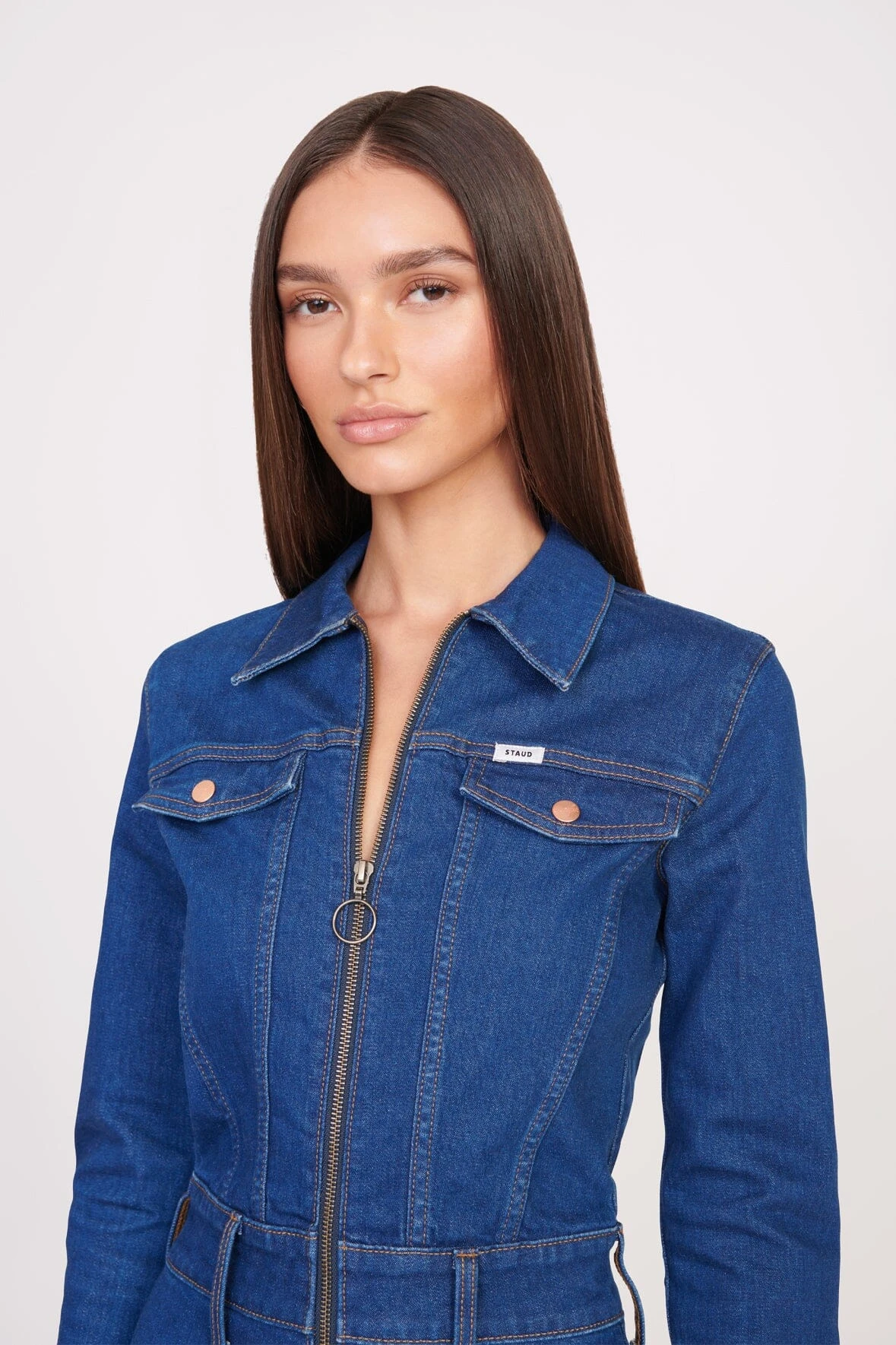 STAUD + WRANGLER THE BODY JUMPSUIT | DARK RINSE 7 STAUD + WRANGLER THE BODY JUMPSUIT | DARK RINSE - Image 7