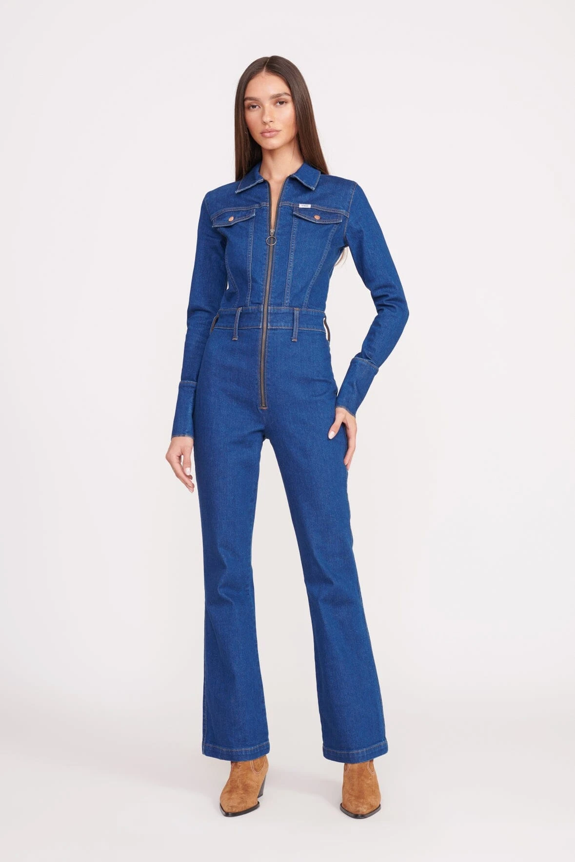 STAUD + WRANGLER THE BODY JUMPSUIT | DARK RINSE 6 STAUD + WRANGLER THE BODY JUMPSUIT | DARK RINSE - Image 6