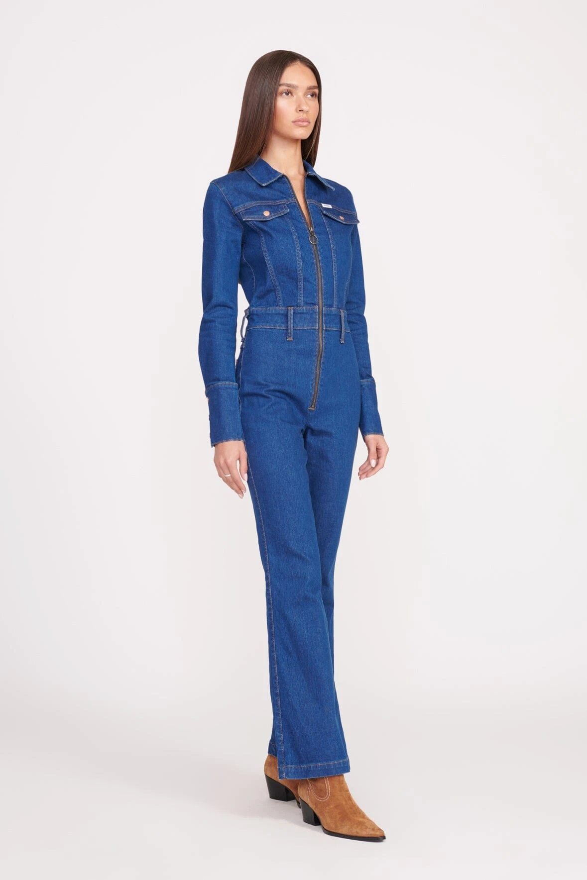 STAUD + WRANGLER THE BODY JUMPSUIT | DARK RINSE 4 STAUD + WRANGLER THE BODY JUMPSUIT | DARK RINSE - Image 4