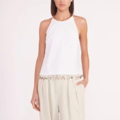 LUISA PANT | OAT MILK -Outlet Attirion Store alondra top white 05690 web 1