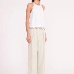 LUISA PANT | OAT MILK -Outlet Attirion Store alondra top white 05701 web 1