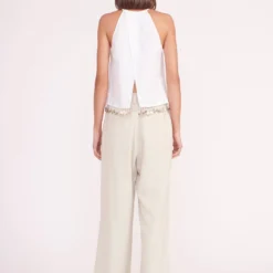 LUISA PANT | OAT MILK -Outlet Attirion Store alondra top white 05708 web 1