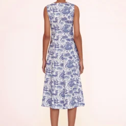 BAIT DRESS | BLUE TOILE WHISKEY -Outlet Attirion Store bait dress blue toile 00572 web
