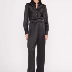 LUISA PANT | BLACK SATIN
