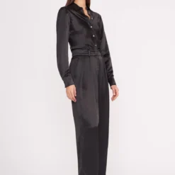 LUISA PANT | BLACK SATIN -Outlet Attirion Store bogart top black 5 e9015397 5d95 47b9 bab4 6db0f0c524e4