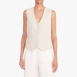 BRETT VEST | OAT MILK