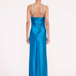 CADENCE DRESS | ISLAND BLUE -Outlet Attirion Store cadence dress island blue 02443 web