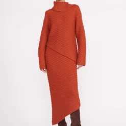 CANTILEVER SKIRT | CINNAMON