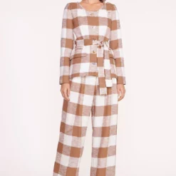 LUISA PANT | TOBACCO GINGHAM