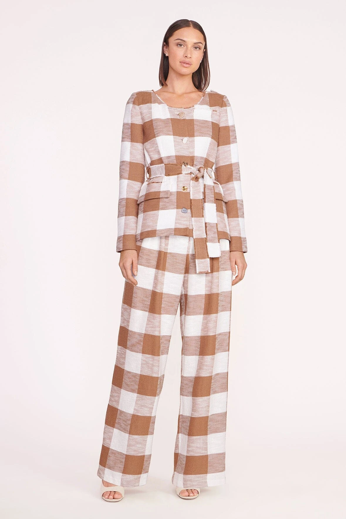 LUISA PANT | TOBACCO GINGHAM 1 LUISA PANT | TOBACCO GINGHAM
