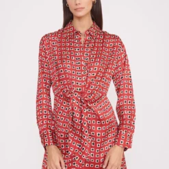 ELSA DRESS | RUBY GEOSCAPE -Outlet Attirion Store elsa dress ruby geoscape 1