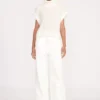 GRAYSON PANT | WHITE VEGAN PATENT