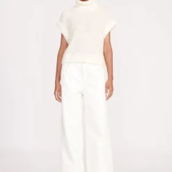 GRAYSON PANT | WHITE VEGAN PATENT