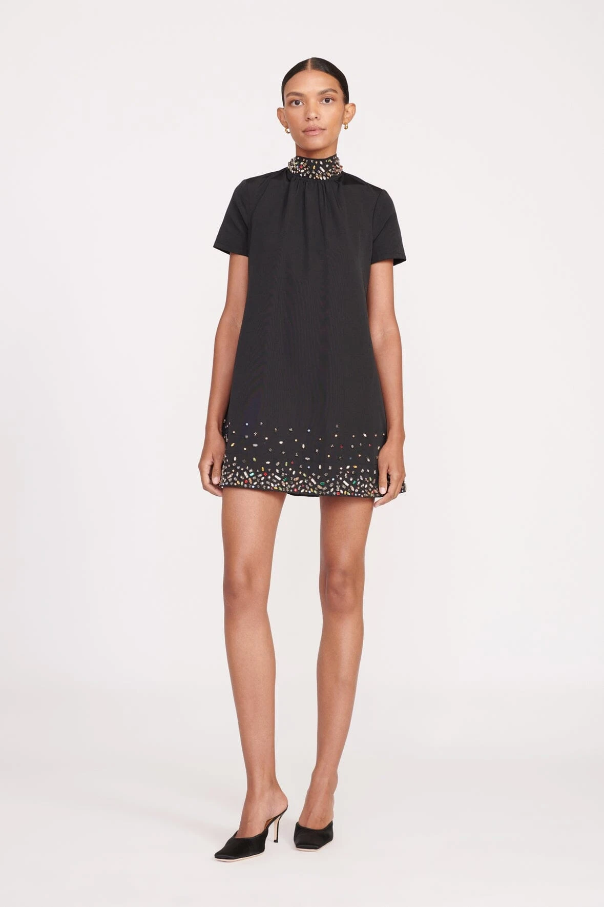 MINI ILANA DRESS | BLACK SILVER 1 MINI ILANA DRESS | BLACK SILVER