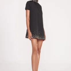 MINI ILANA DRESS | BLACK SILVER 8 MINI ILANA DRESS | BLACK SILVER -Outlet Attirion Store fall 23 1659 web