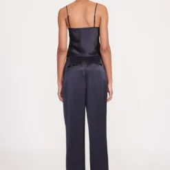 LUISA PANT | NAVY SATIN -Outlet Attirion Store fall 23 2115 web