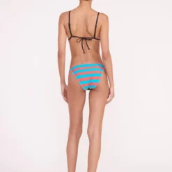 TATE TRIANGLE BIKINI TOP | CABANA STRIPE MULTI -Outlet Attirion Store gemma bikini bottom cabana stripe 06083 web