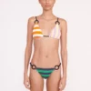 TATE TRIANGLE BIKINI TOP | CABANA STRIPE MULTI