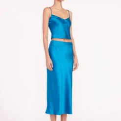 GRACIE TOP | ISLAND BLUE -Outlet Attirion Store gracie top angela skirt island blue 05906 web