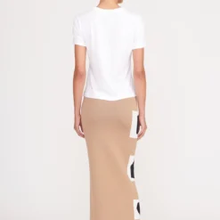 KARINA SKIRT | CAMEL GEOSCAPE 7 KARINA SKIRT | CAMEL GEOSCAPE -Outlet Attirion Store karina skirt camel geoscape 1