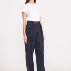 LUISA PANT | NAVY PINSTRIPE -Outlet Attirion Store luisa pant navy pinstripe 0012 web