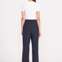 LUISA PANT | NAVY PINSTRIPE -Outlet Attirion Store luisa pant navy pinstripe 0028 web
