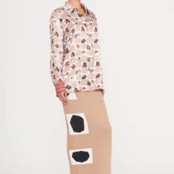 MARTHA TUNIC | CAMEL DOG CHECK -Outlet Attirion Store martha tunic camel dog check 3 e5a70699 c250 4fee 8e66 8c6e2bb1f546