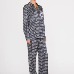 MARTHA TUNIC | NAVY GEOSCAPE DOG CHECK -Outlet Attirion Store martha tunic navy geoscape 3 21461f11 8209 4fc1 a816 0a57093bac7b