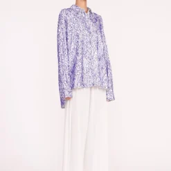 MELODY TOP | BLUE PALM -Outlet Attirion Store marza pant white 05577 web