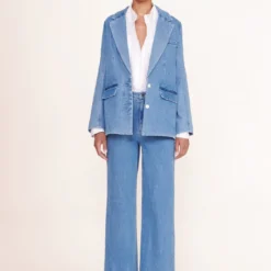 MAXWELL BLAZER | MEDIUM WASH -Outlet Attirion Store maxwell blazer painter pant medium wash 00975 web