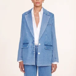 MAXWELL BLAZER | MEDIUM WASH -Outlet Attirion Store maxwell blazer painter pant medium wash 00985 web