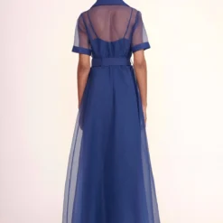 MILLIE DRESS | NAVY ORGANZA -Outlet Attirion Store millie dress navy organza 3