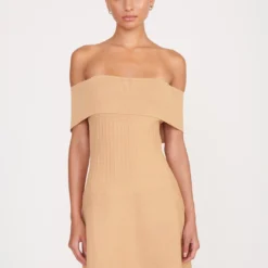 MINI ARTISTRY DRESS | CAMEL -Outlet Attirion Store mini artistry dress came 3 5044c7a3 0c23 4555 8126 d53f17d3e7c2