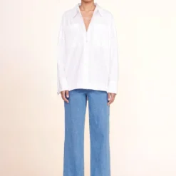 PAYTON TOP | WHITE -Outlet Attirion Store payton top white painter pant medium wash 00933 web