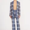 PIROUETTE PANT | FRENCH BLUE MEGA PLAID