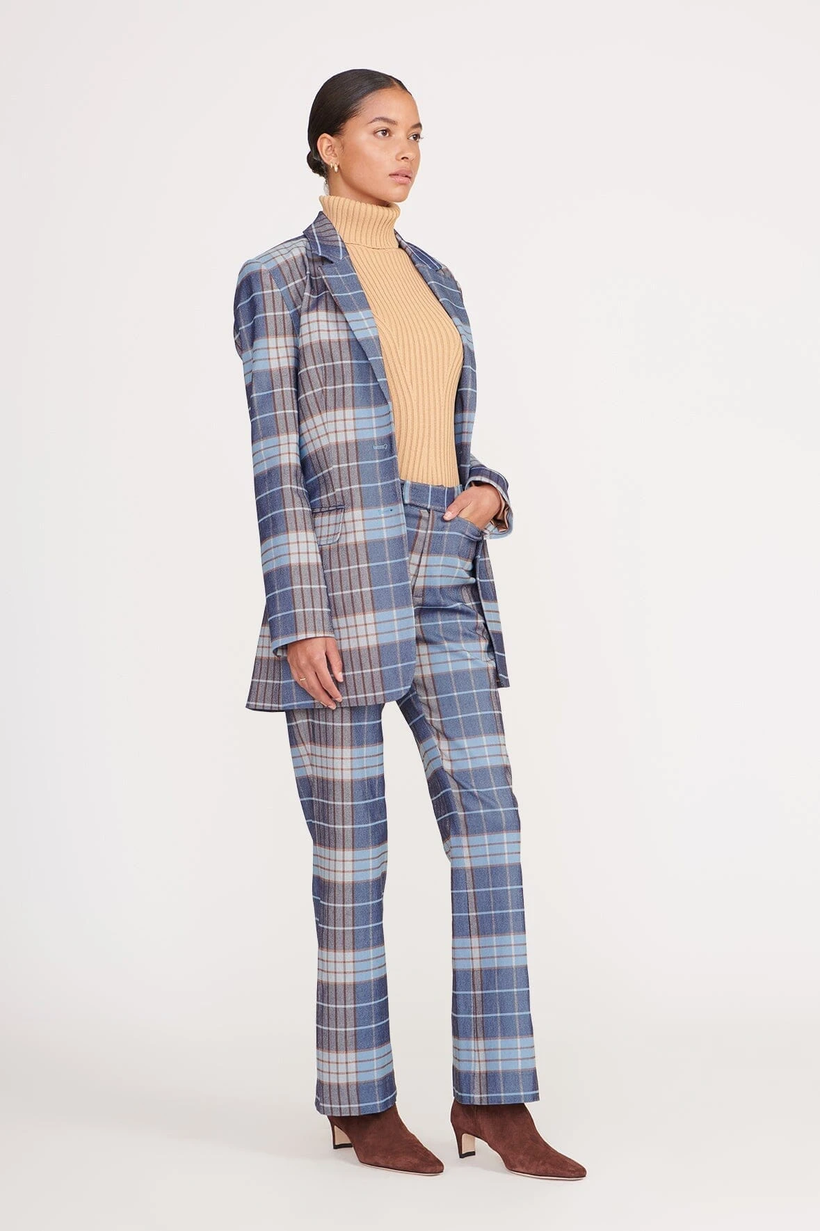 PIROUETTE PANT | FRENCH BLUE MEGA PLAID 2 PIROUETTE PANT | FRENCH BLUE MEGA PLAID - Image 2